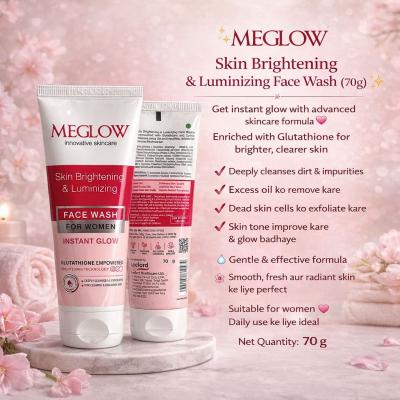 MEGLOW INNOVATIVE SKINCARE SKIN BRIGHTENING &amp;amp; LUMINIZING FACE WASH